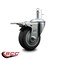 Service Caster 4'' Thermo Rubber Swivel 7/16'' Stem Caster with Total Lock Brake SCC-GRTTL20S414-TPRB-716138 - alternate 2